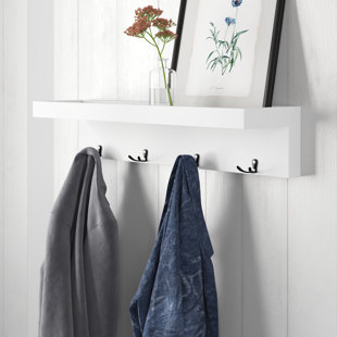 White shutter discount hooks wall shelf